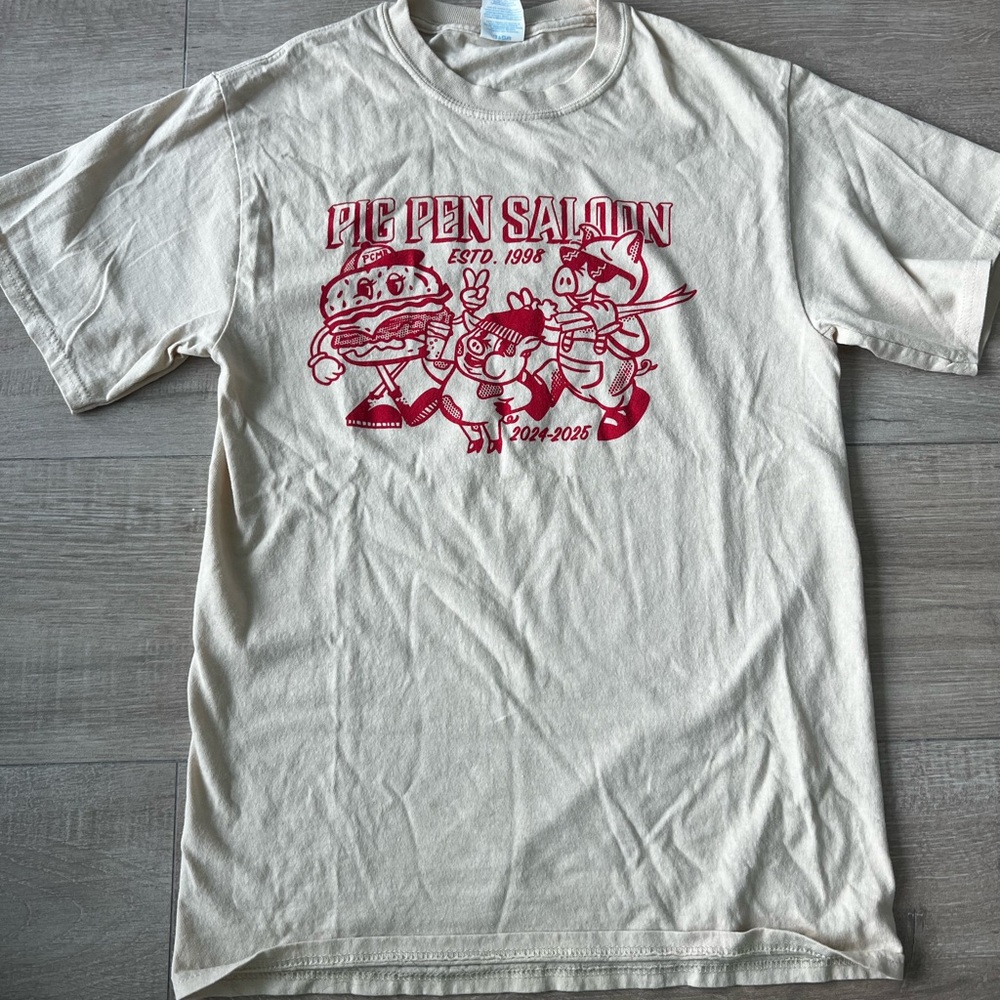Pig Pen Saloon Graphic T-Shirt - Cream